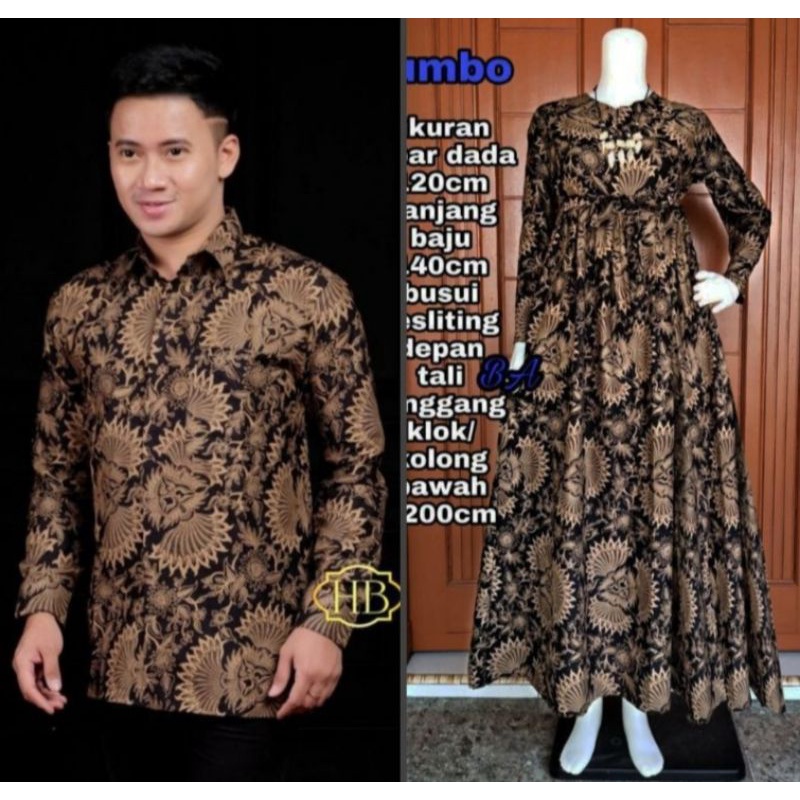 PROMO Maura Couple - Sania Ruffle Batik Couple Ori Ndoro Jowi Garansi Termurah - BATIK ATIYA BATIK