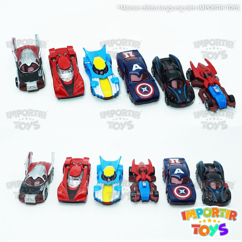 Diecast Set Car Hero Star Wars Spiderman Mobil Miniatur Kecil Mainan Anak Alloy