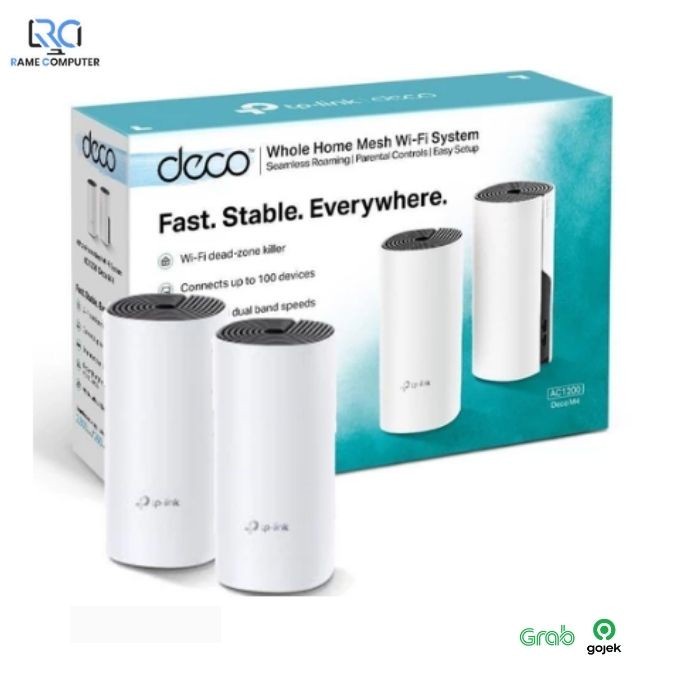 TP-LINK DECO M4 2 PCS (2-Pack) AC1200 Whole-Home Mesh Wi-Fi System