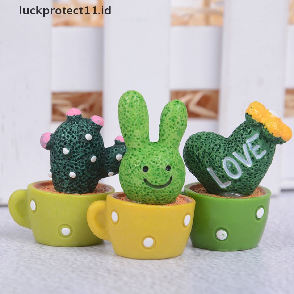 Ornamen Miniatur pot Kaktus Untuk Dekorasi Taman Rumah Boneka