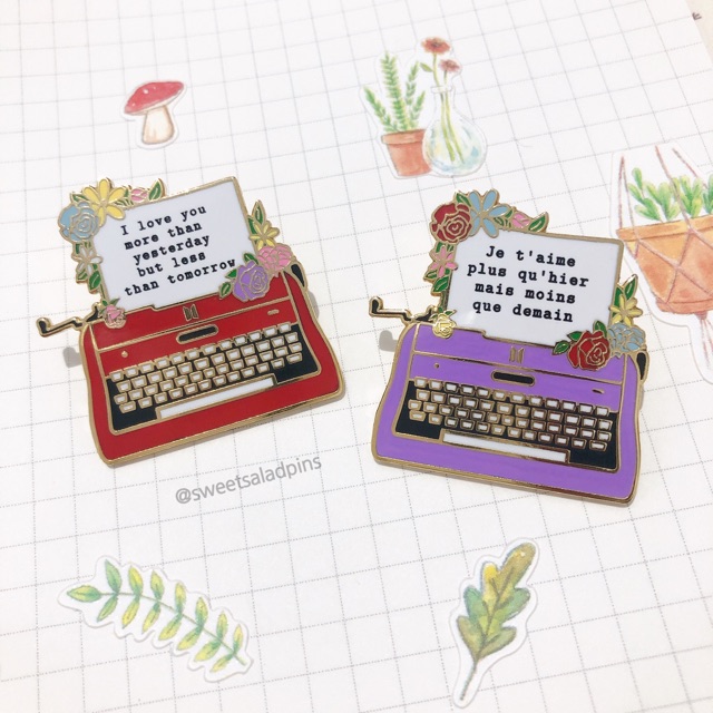BTS Typewriter Enamel Pin
