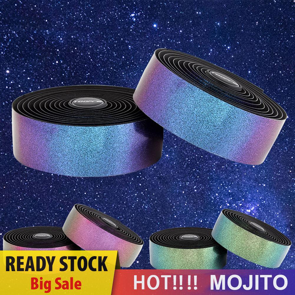 1 Pasang Tape Stang Sepeda Balap Warna Gradasi Dengan Plug Stang