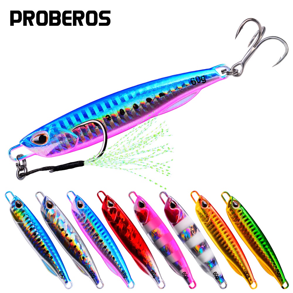 UMpan Pancing Metal Jig premium Merk proberos Khusus LF103 berat 60 gram dan LF108 50 gram jigging fishing lure