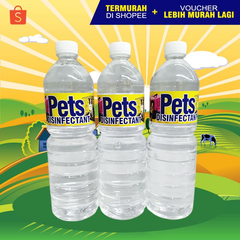 DISINFEKTAN 1 LITER - Disinfektan Kandang Kucing Steril Kandang Pembersih Virus Kandang Anjing Kelinci Ayam