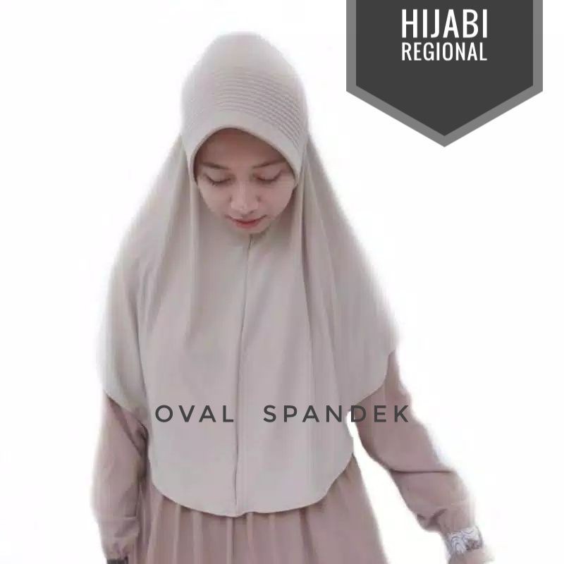 HIJAB INSTAN POLOS MENUTUP DADA OVAL SPANDEK