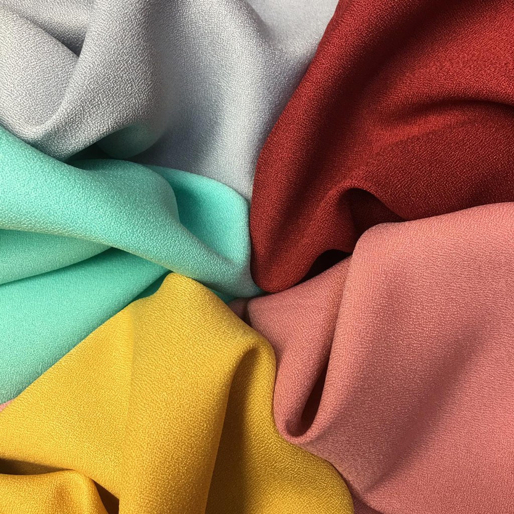 Best Seller Bahan Kain Mosscrepe | Moscrepe | Moscrep | Grade A | per 0.5 meter Terbatas