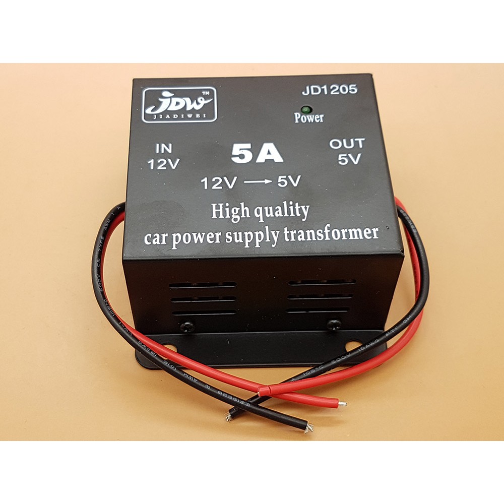 DC 12V to 5V 5A Car Power Supply Converter (Penurun teganga)