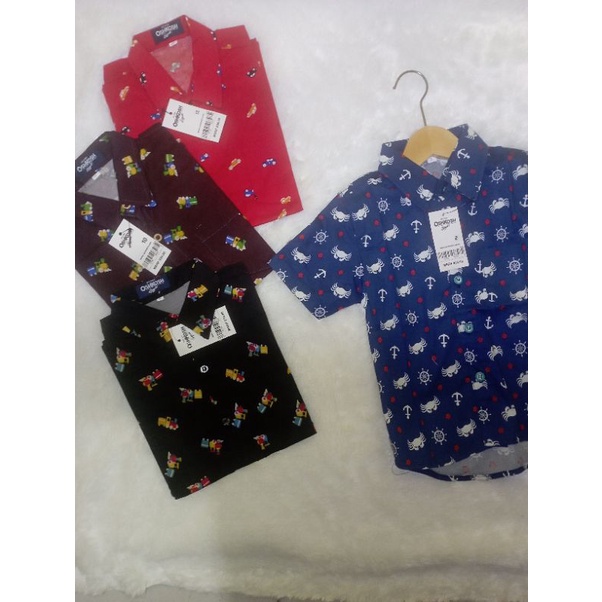 KEMEJA ANAK LAKI-LAKI / KEMEJA OSHKOSH FULLPRINT/ BAJU ANAK LAKI-LAKI MURAH