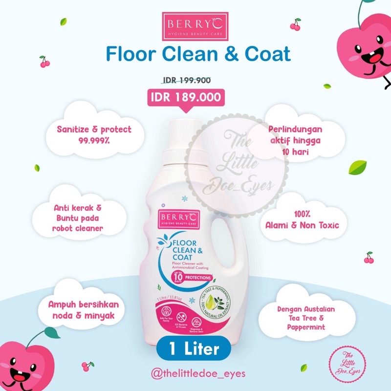 BerryC berry C Floor Clean &amp; Coat pembersih lantai manual &amp; Robot cleaner