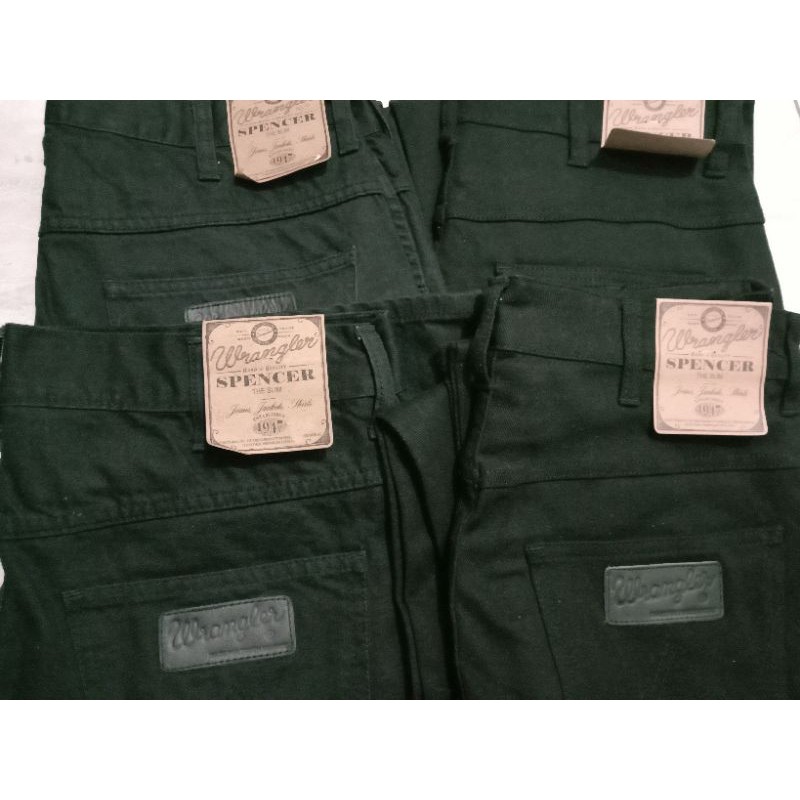 celana panjang jean hitamWRANGLER Spencer original size 28,29,30,31