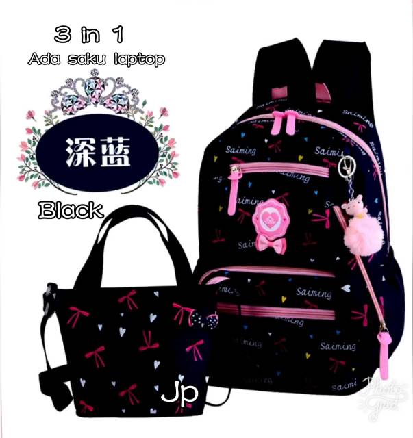 Tas Sekolah Ransel kerja /Tas Wanita SET Anello-3