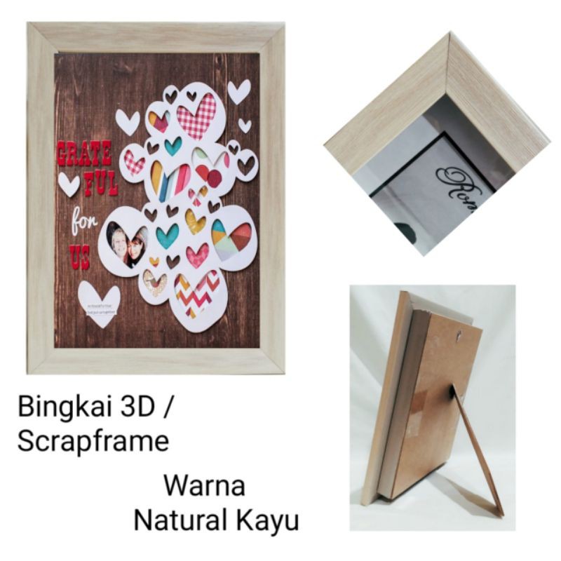 Download Bingkai Foto 3d Bingkai Scrapbook Frame Minimalis Frame 3d Minimalis A4 21x30 Cm Shopee Indonesia