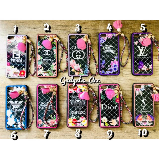 Case Softcase Girly Branded Flower + Hanger VIVO V15