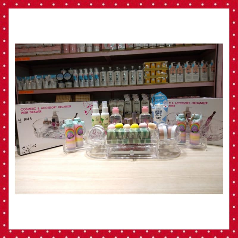 TEMPAT MAKE UP AKRILIK RAK MAKE UP SUSUN KOTAK MAKEUP ACRYLIC TEMPAT MEKUP MAKE UP ORGANIZER Y1043
