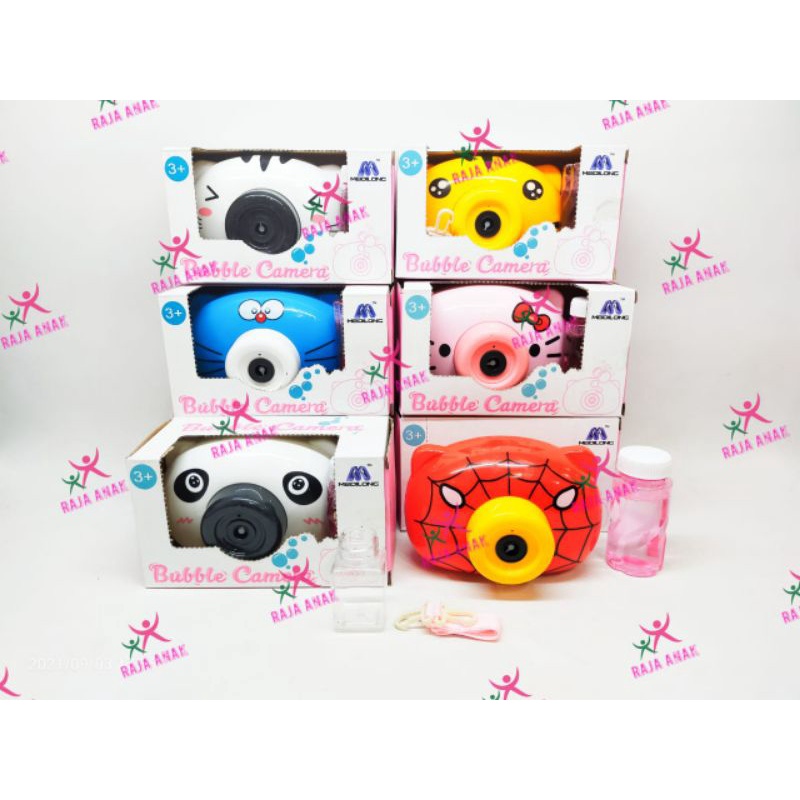 MAINAN ANAK GELEMBUNG BUBBLE KAMERA KARAKTER MUSIC 628-CAMERA