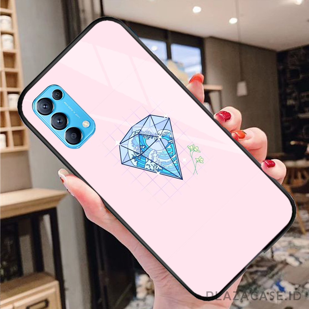 Softcase Glass Diamond [K82] for All Type OPPO RENO 5 RENO 4 RENO 4F A73 A53 A92 A91 A12 A71 A31