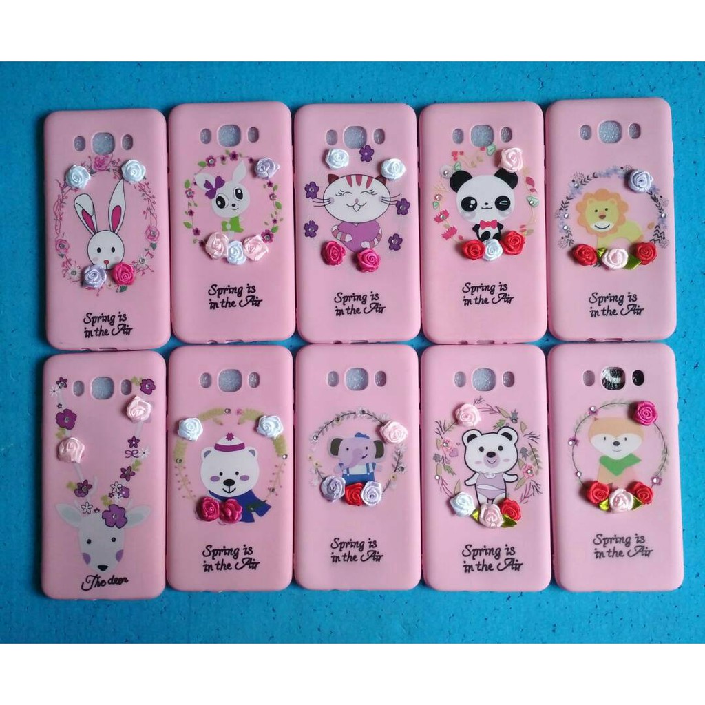 SOFT CASE PINK SAMSUNG J7 PRIME CASE KARAKTER CASE MOTIF J7 PRIME
