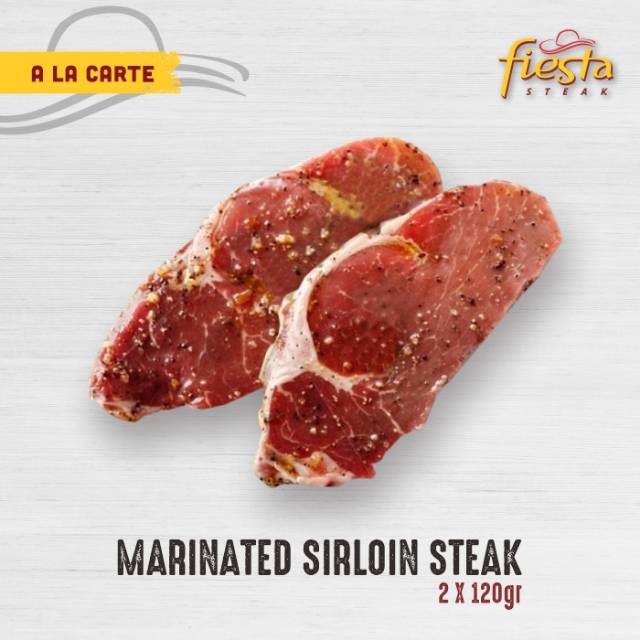 

Fiesta Steak Marinated Sirloin Steak Lokal - Daging Sapi Frozen