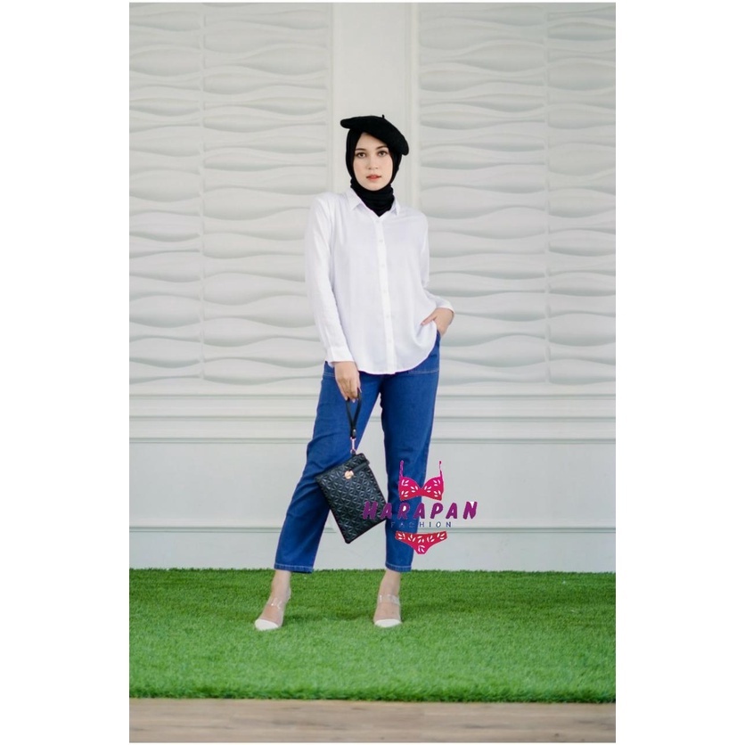 Kemeja Nasic Rayon / Kemeja Wanita / Kemeja Polos Rayon / Audy Shirt