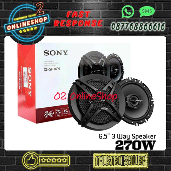 watysalsabillah021- SONY XS-GTF1639 Speaker coaxial Sony xs gtf1639 3 way 6.5inch Audio Limited