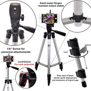 TRIPOD HP DAN KAMERA 1 METER STAND PORTABLE UNIVERSAL HOLDER 3110