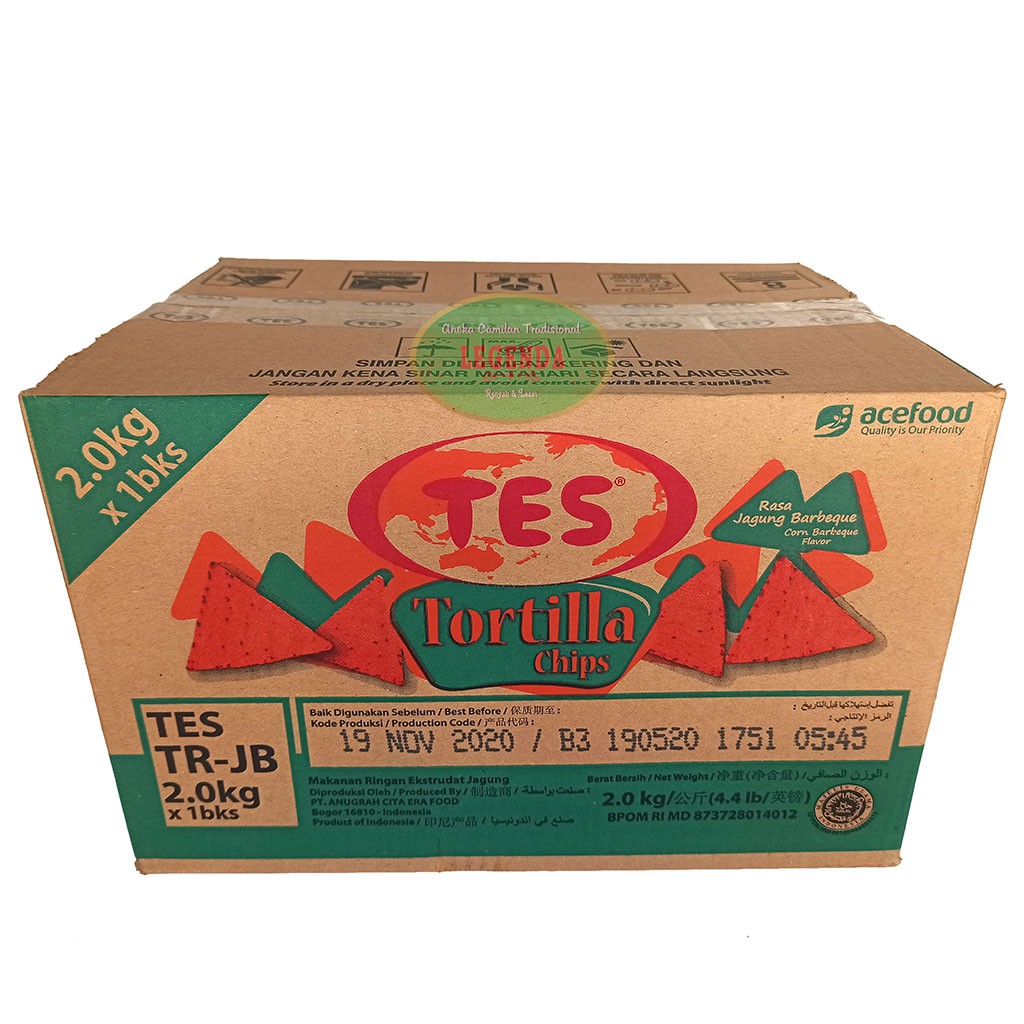 

Keripik Kripik Tortila Tortilla Jagung Chips rasa BBQ Barbeque TES 2Kg