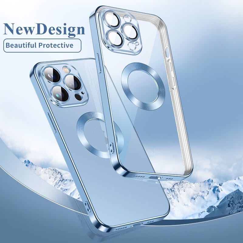 Soft Case iPhone 7 / 8 / 7 Plus / 8 Plus / XR / XS MAX / 11 Pro / 12 / 12 Pro / 13 / 13 Pro  TPU Clear Electroplating Ring Hole Logo