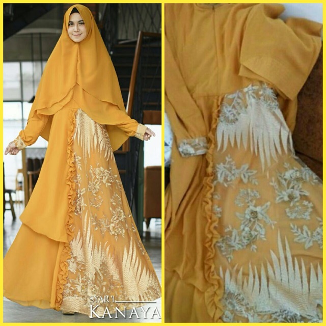 Syari pesta brokat mewah KANAYA BY G dan S bisa tuk bigsize