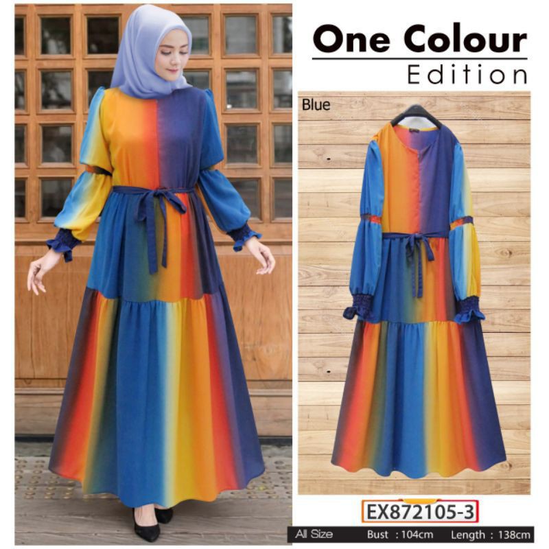 gamis pelangi extu