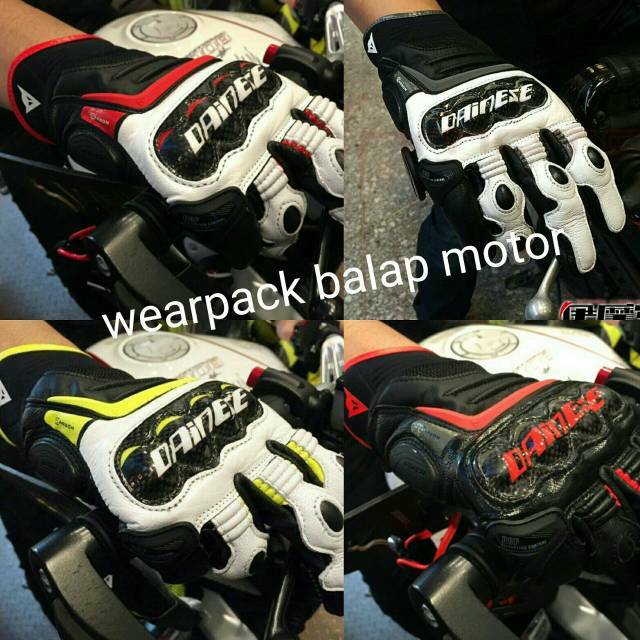 Sarung Tangan Dainese Original Import Type D1 Carbon Shopee Indonesia