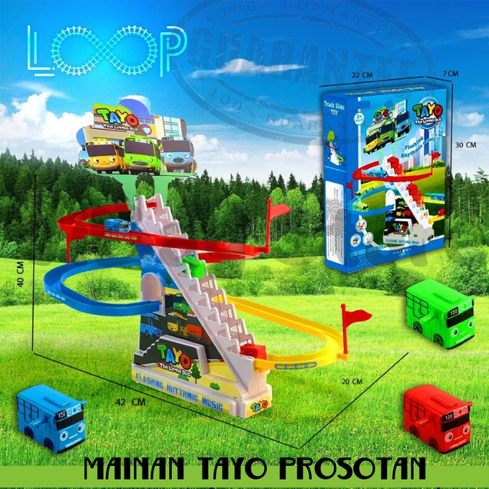 Mainan Tayo Prosotan Slide Seluncur Thomas Train Set BRO1399