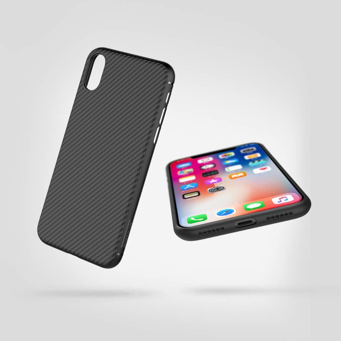 Hard Case IPhone X NILLKIN Synthetic Fiber Carbon Casing Original