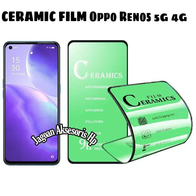 Tempered Glass CERAMIC Oppo Reno 5 5G 4G 6.43 inch Nano Ceramic Not Broken