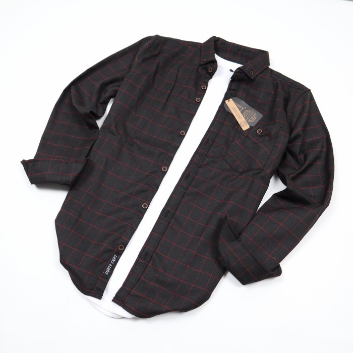 Kemeja Pria Men Atasan Slimfit Kemeja Cowok Casual Distro R1X4 BRILL EIGHTY EIGHT/ FLANEL LENGAN PAN
