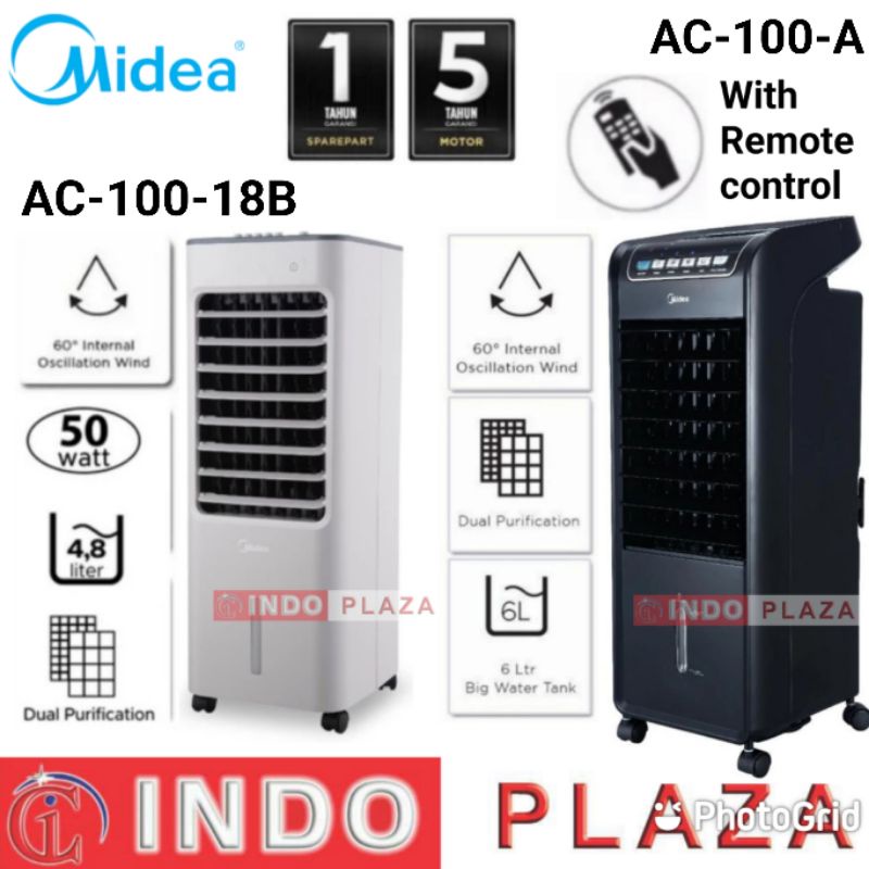 AIR COOLER MIDEA AC-100-A Remote  / AC-100-18B No Remote (KHUSUS MEDAN)