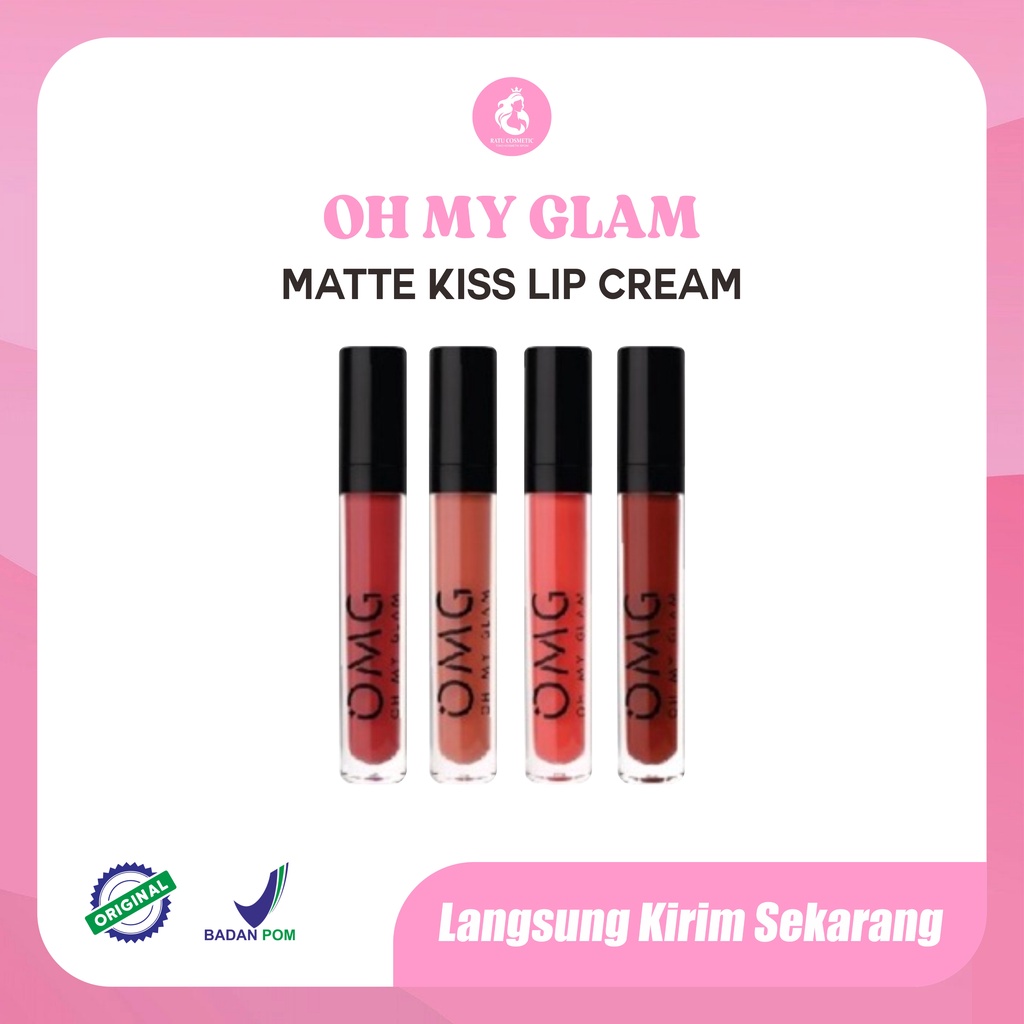 OMG Oh My Glam Matte Kiss Lip Cream 3.5g ( lipstick lipstik lipcream )