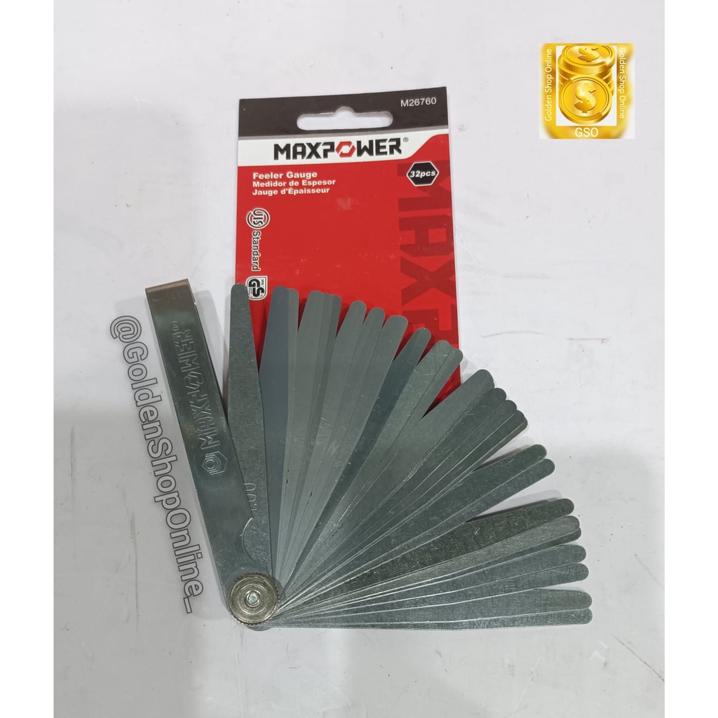 Maxpower Feeler Gauge 32 Blades 0,02-1,00mm Stel Klep Fuller