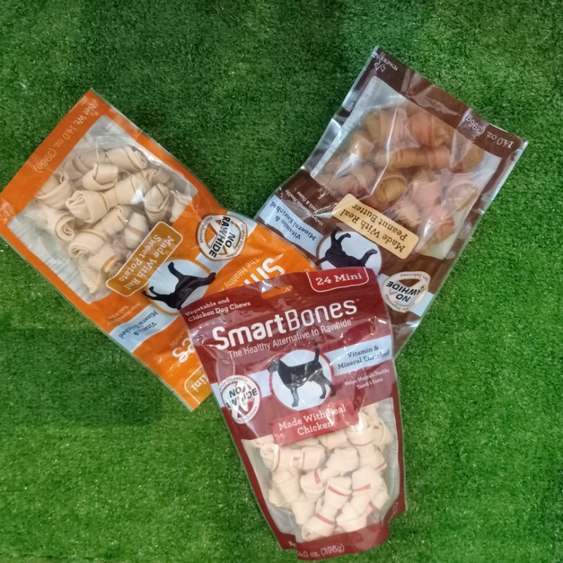 Snack Smartbones 24 Mini / Real Chicken / Peanut Buttet / sweet potato