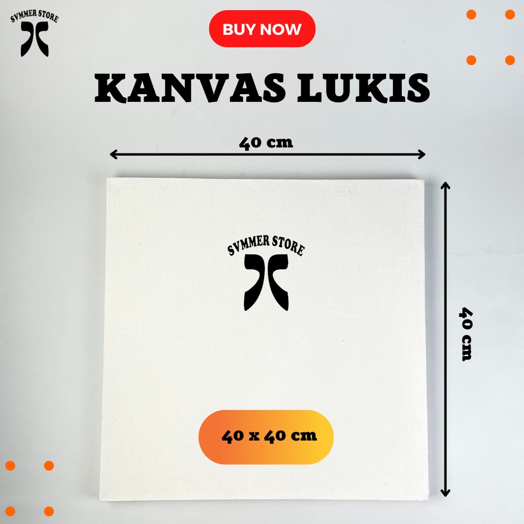 Jual [New] Kanvas Lukis Art Melukis Belajar Canvas Board Ukuran 40 X 40 ...