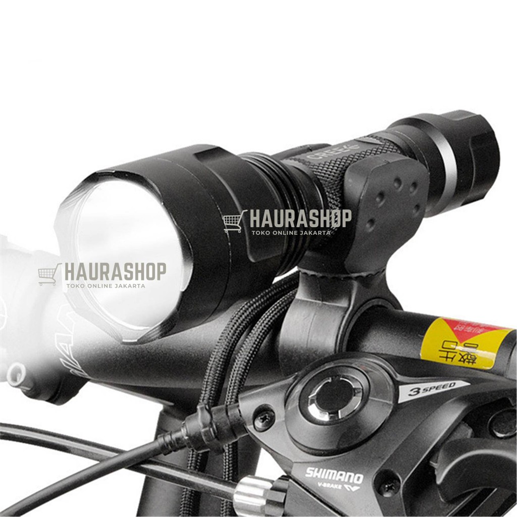 Senter LED CREE Tactical Q5 Super Terang Anti Air 3800 Lumens