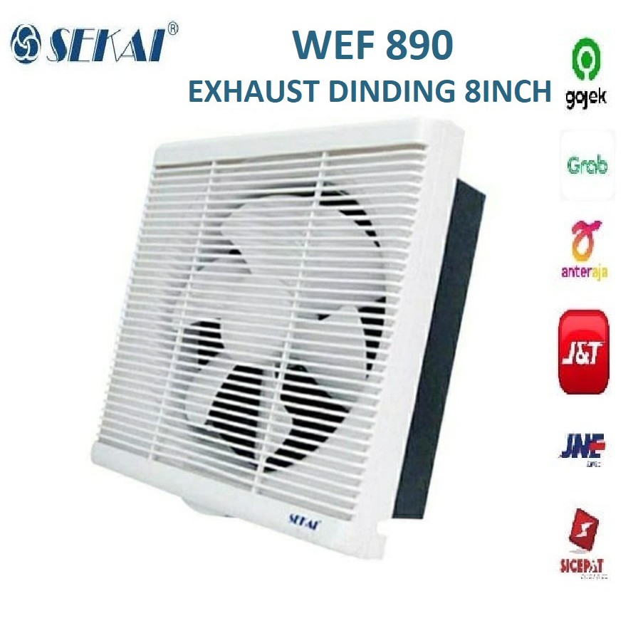 Sekai Exhaust Fan Dinding 8 Inch WEF890 - Sekai Kipas Dinding 8&quot;