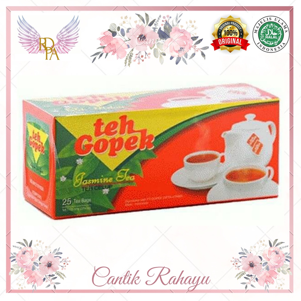 

Teh Gopek Celup Jasmine Tea 25's. Teh Gopek Slawi. Teh Tubruk. Teh Slawi