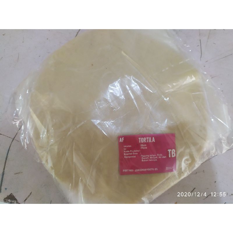 

tortilla 25cm isi 20 lembar