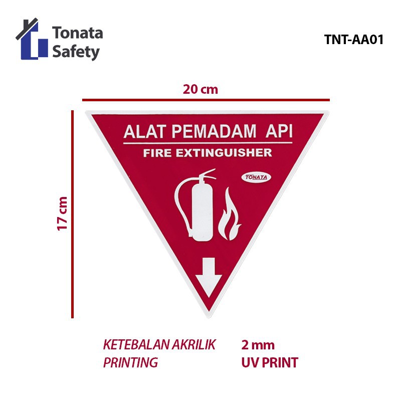 Segitiga APAR Tonata / Rambu Akrilik Alat Pemadam Api Ringan Tonata