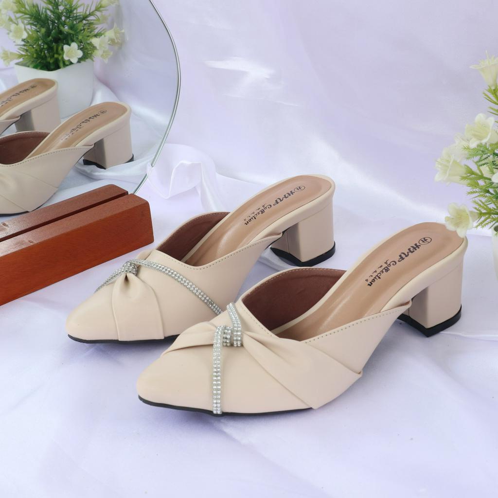 HMF Melica Heels Mules Wanita BC09