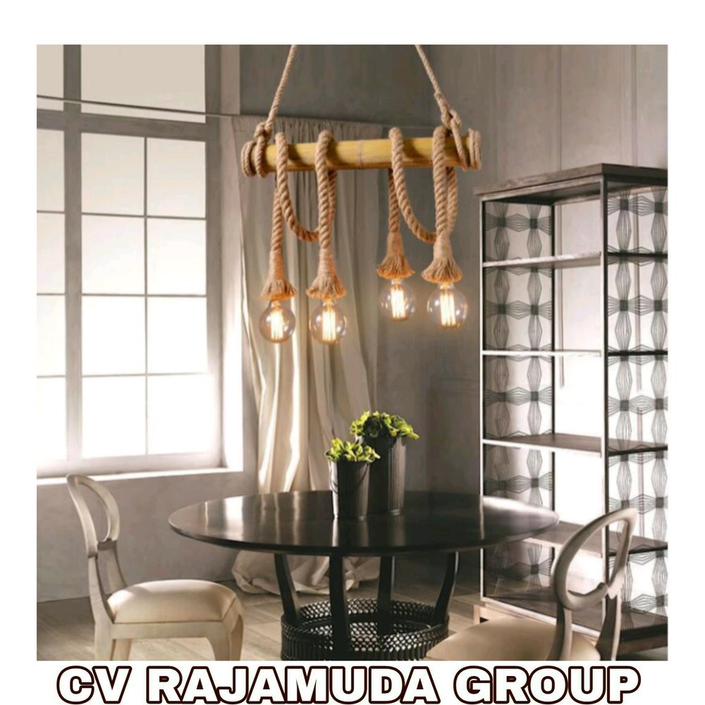 LAMPU Gantung Tali Minimalis 4 lamp Home Décor