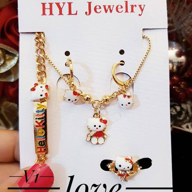 Xuping set perhiasan anak lapis emas 18k 0710k