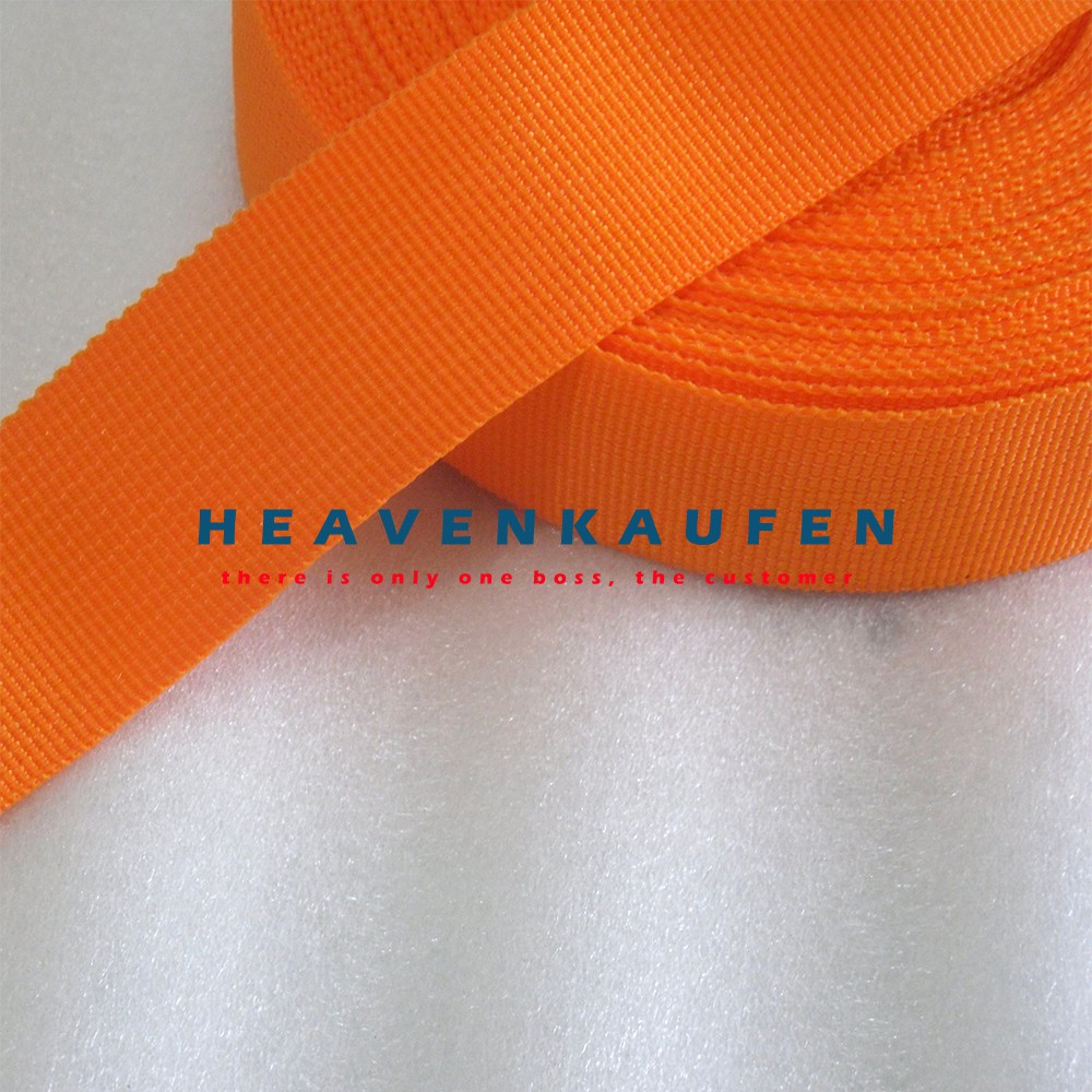 Tali Webbing Orange 3,8 cm Meteran Murah Berkualitas