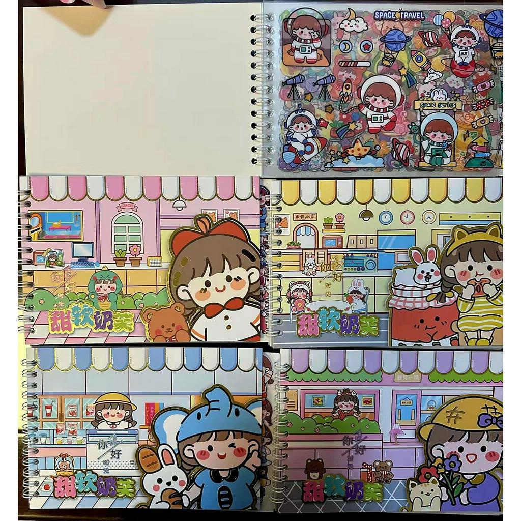 STIKER BUKU WASHI KARAKTER 2D MOMO / NONO KOREAN CUTE AESTHETIC STICKER BOOK VIRAL