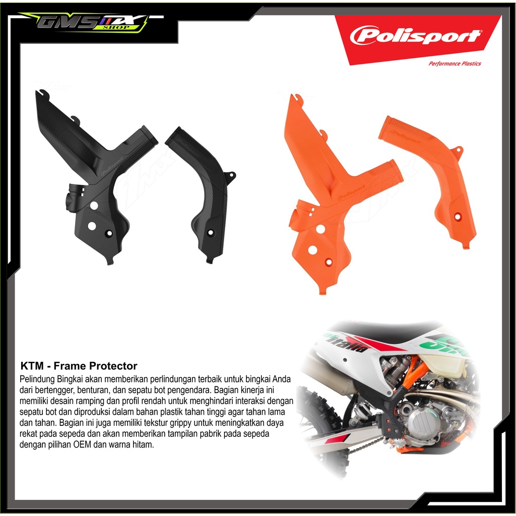 FRAME GUARD KTM 2020 2023 POLISPORT - COVER FRAME KTM